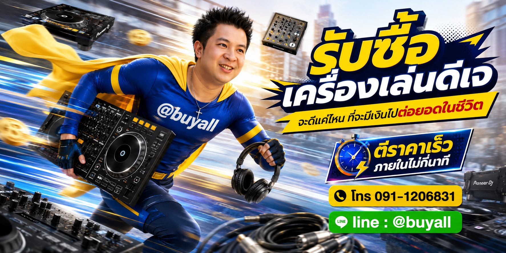 รับซื้อเครื่องเล่นดีเจ DJ Controller CDJ XDJ Mixer