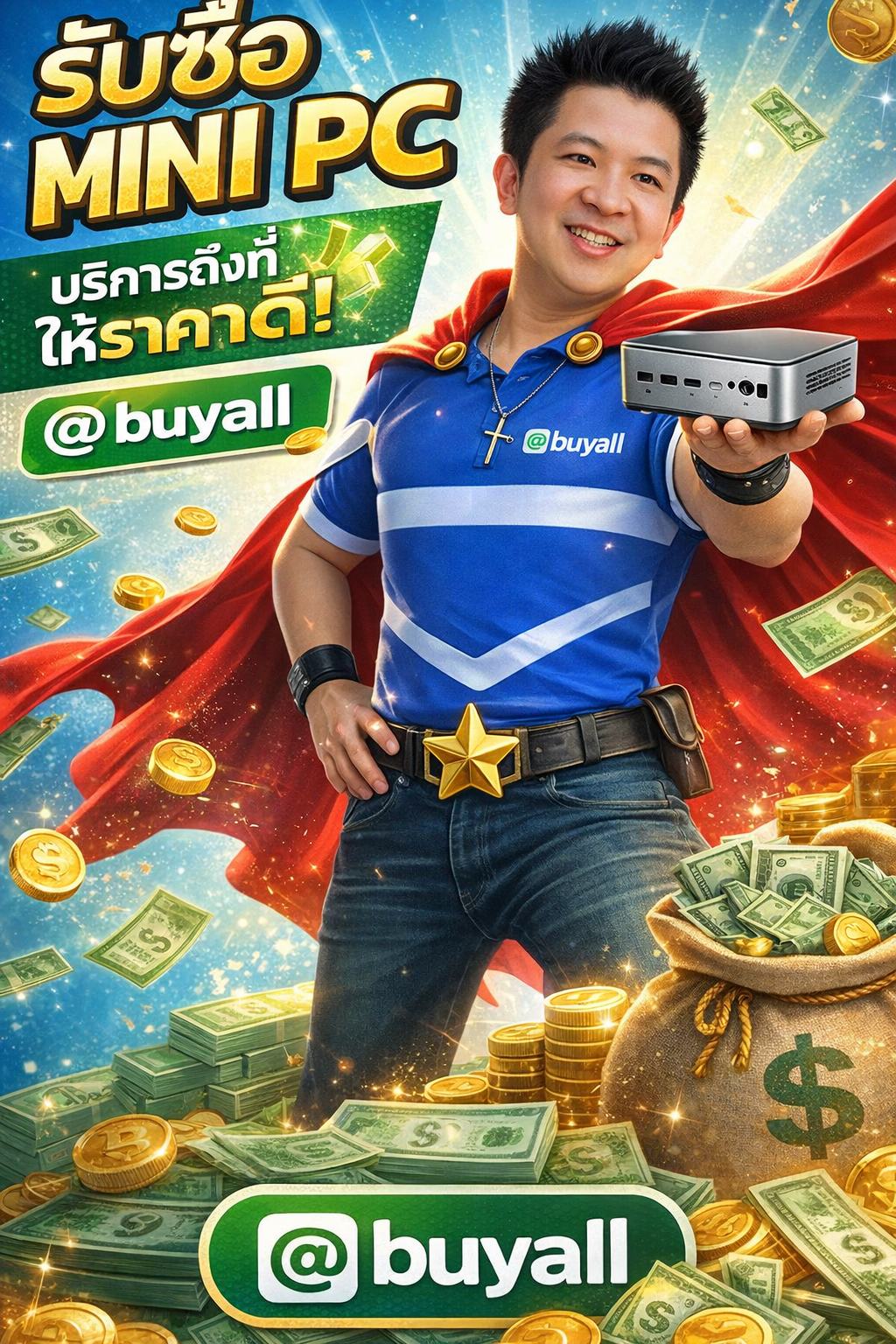 โปสเตอร์รับซื้อ Mini PC Ta.co.th LINE @buyall
